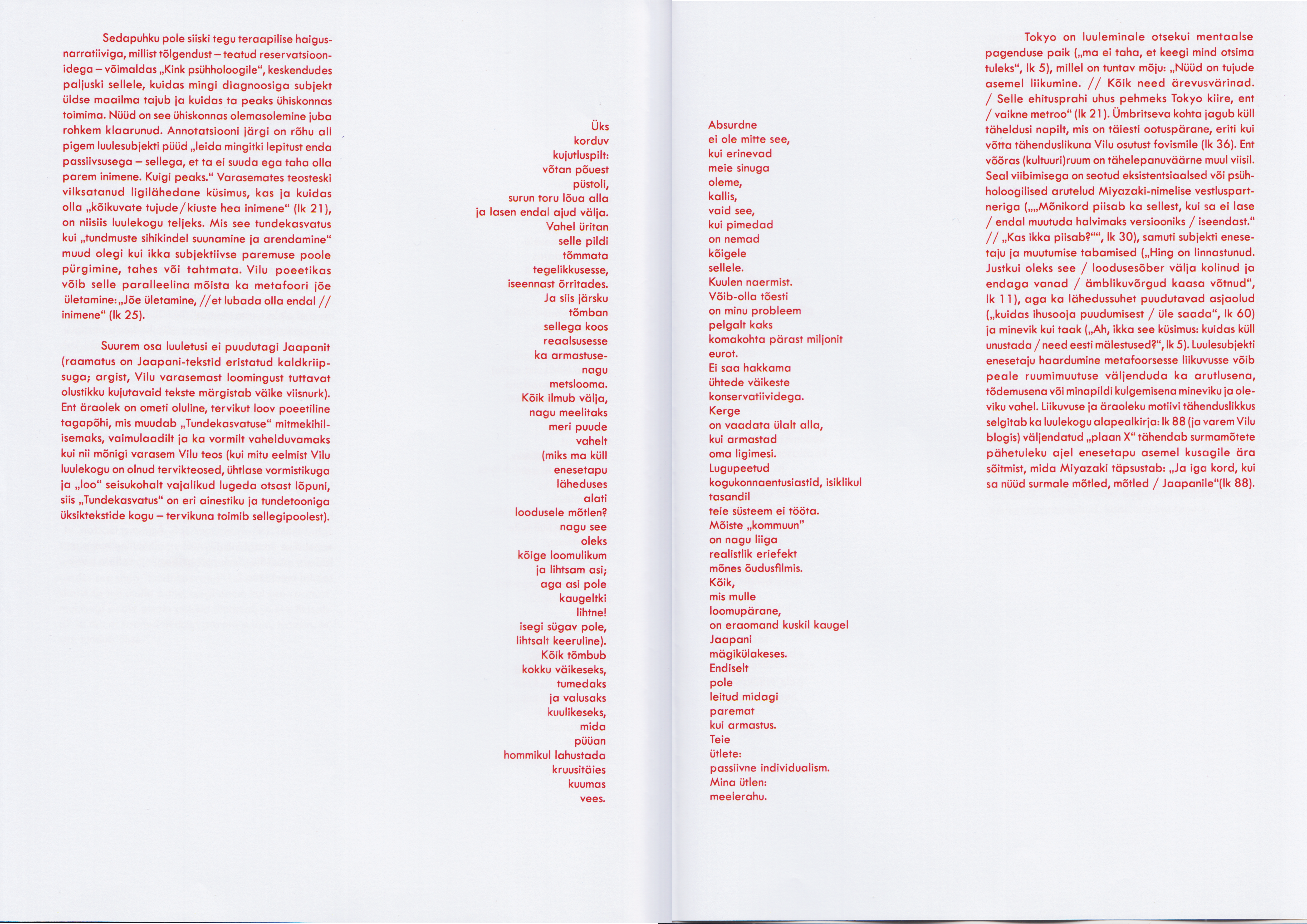 Poetry Booklet